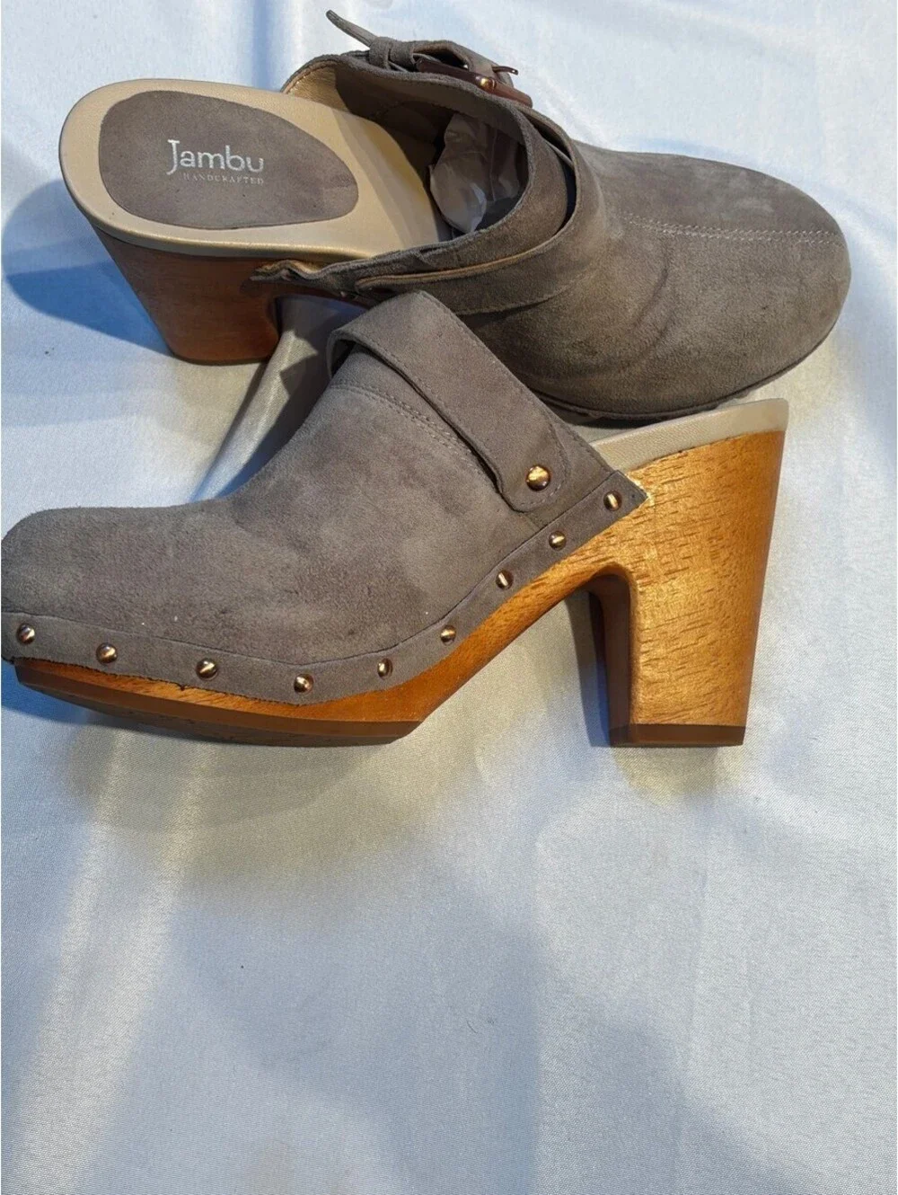 Jambu Suede Buckle Clog Mules women’s size 9.5